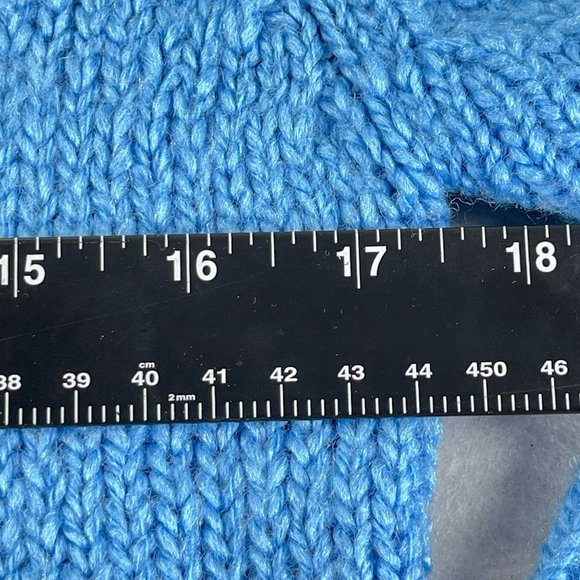 Vintage ROBERT SCOTT Womens 34 Blue Floral Button Long Sleeve Cardigan Sweater - Picture 10 of 11